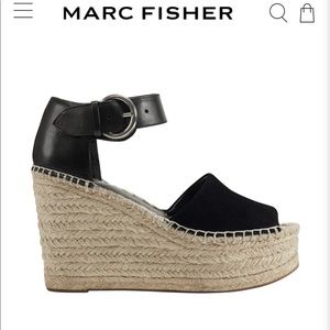 Marc Fisher Alida espadrille wedge sandal size 8